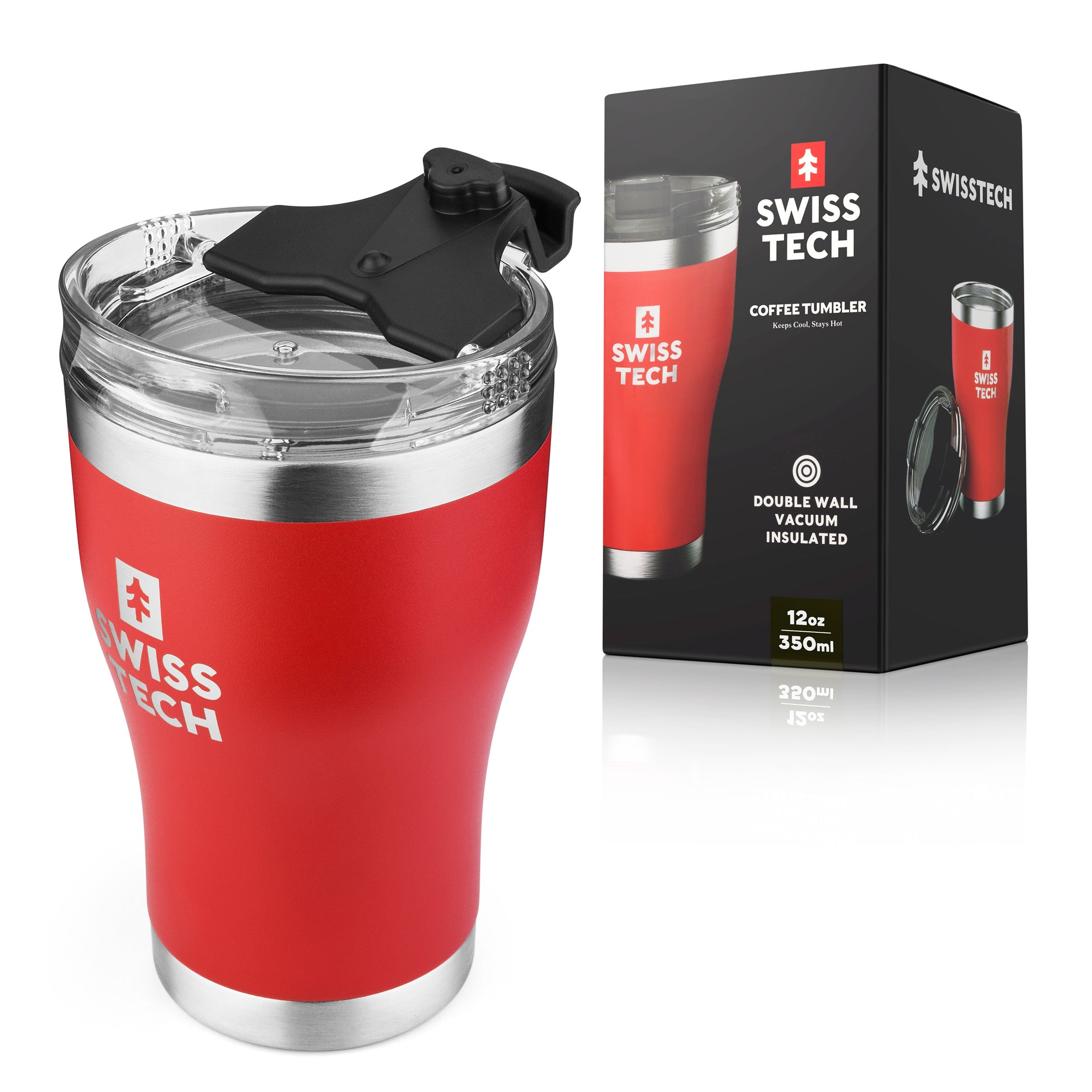 Läcksäker termoskopp 350 ml - Röd